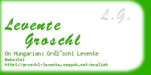 levente groschl business card